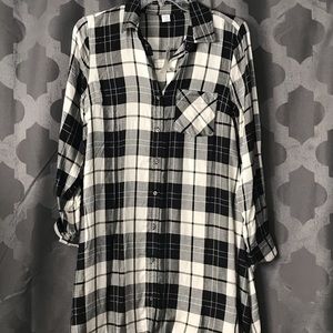 Old Navy Plaid Shirt Dress